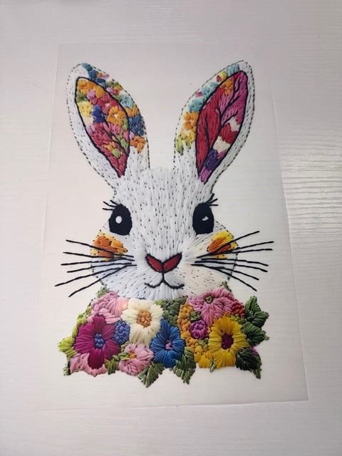 Easter Bunny with Flowers Shirt Transfer