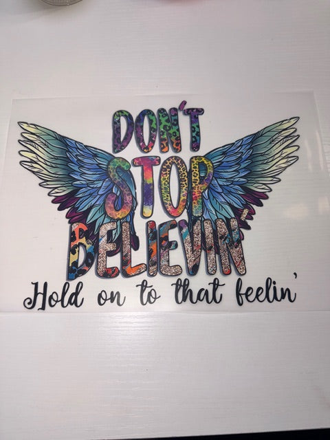 Don't Stop Believin Shirt Transfer