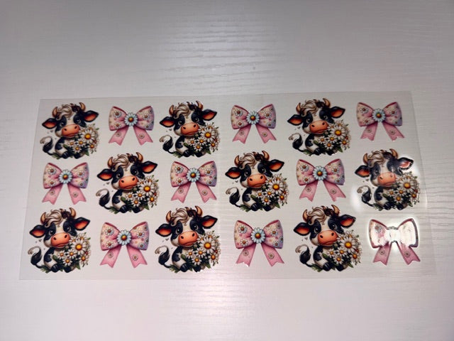 Cows Flowers with Bows