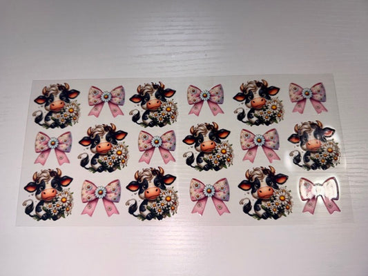 Cows Flowers with Bows