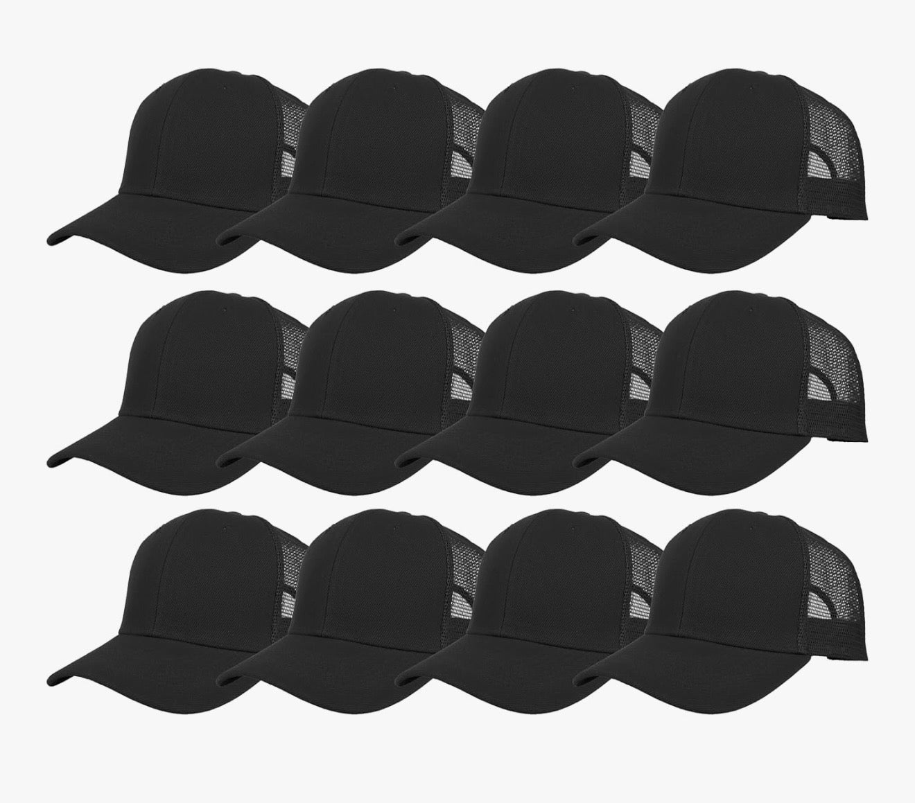 Black Mesh Trucker Hat Baseball Cap