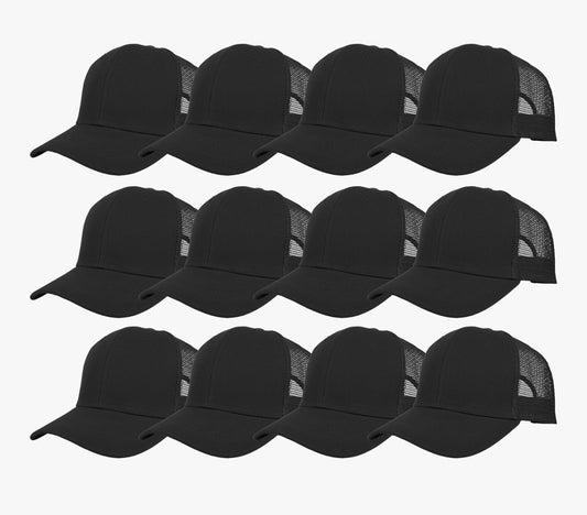 Black Mesh Trucker Hat Baseball Cap