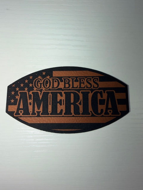 God Bless America Leather Patch