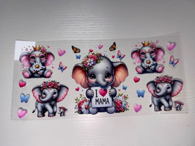 Baby Elephant I Heart Mama