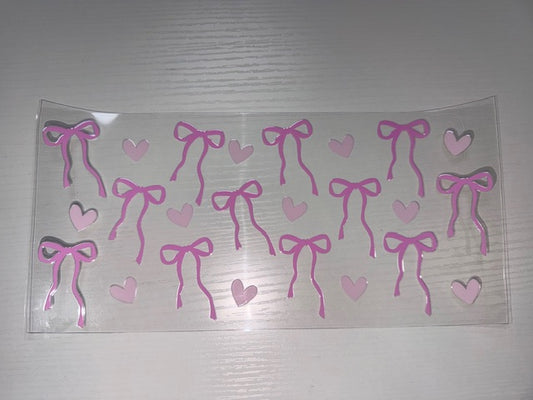 Pink bows and hearts