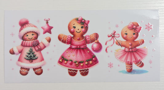 Gingerbread Girls Pretty in Pink Christmas