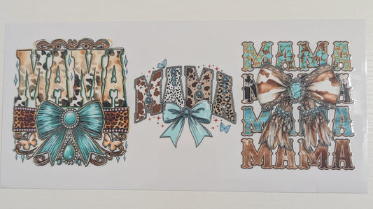 Mama Cowhide Turquoise