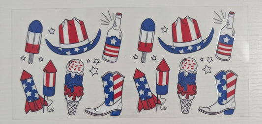 Red White & Blue Westen 4th of July