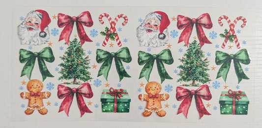 Christmas Santa Bows Gingerbread Man Candy Canes