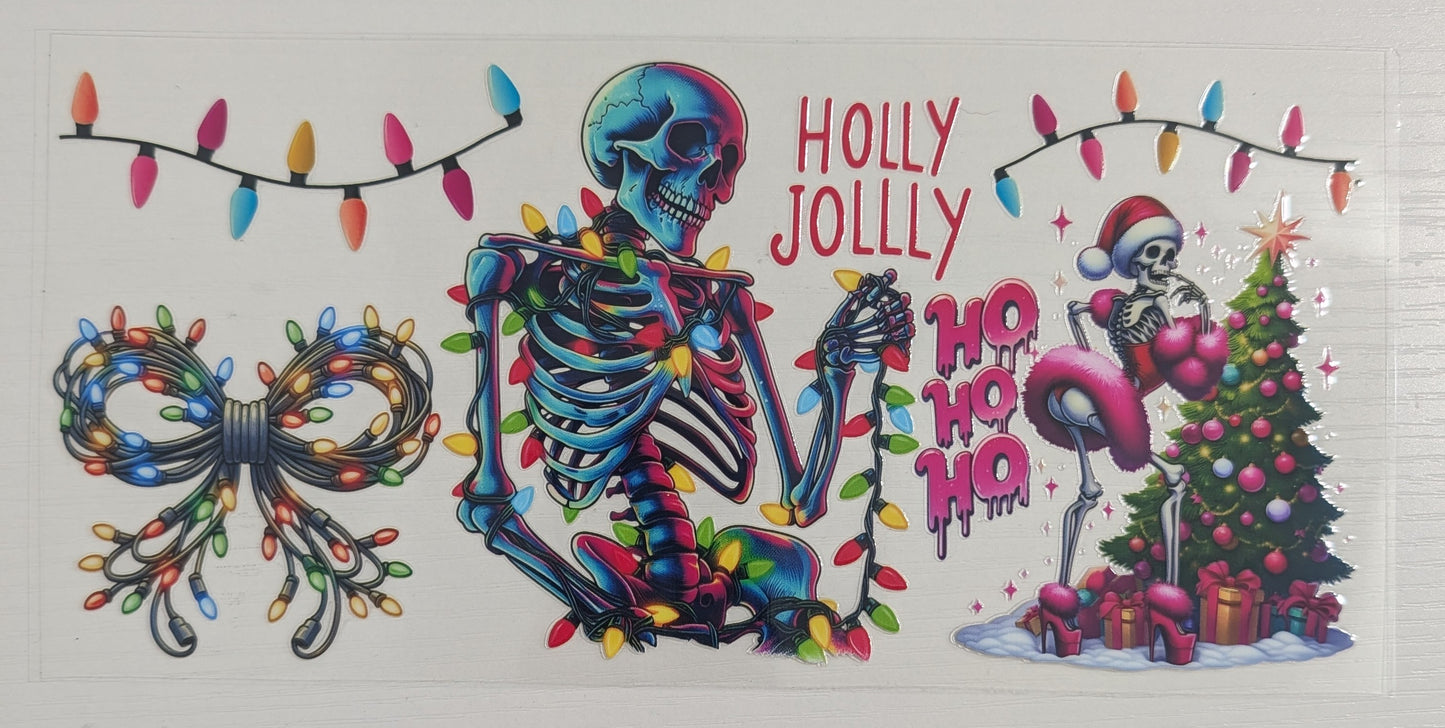 Skeleton Christmas Jolly Holly HoHoHo